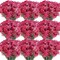 100 Bundles Violet Artificial Flowers – UV Resistant Faux Silk Flowers for Outdoor & Indoor Decor (Rosy)